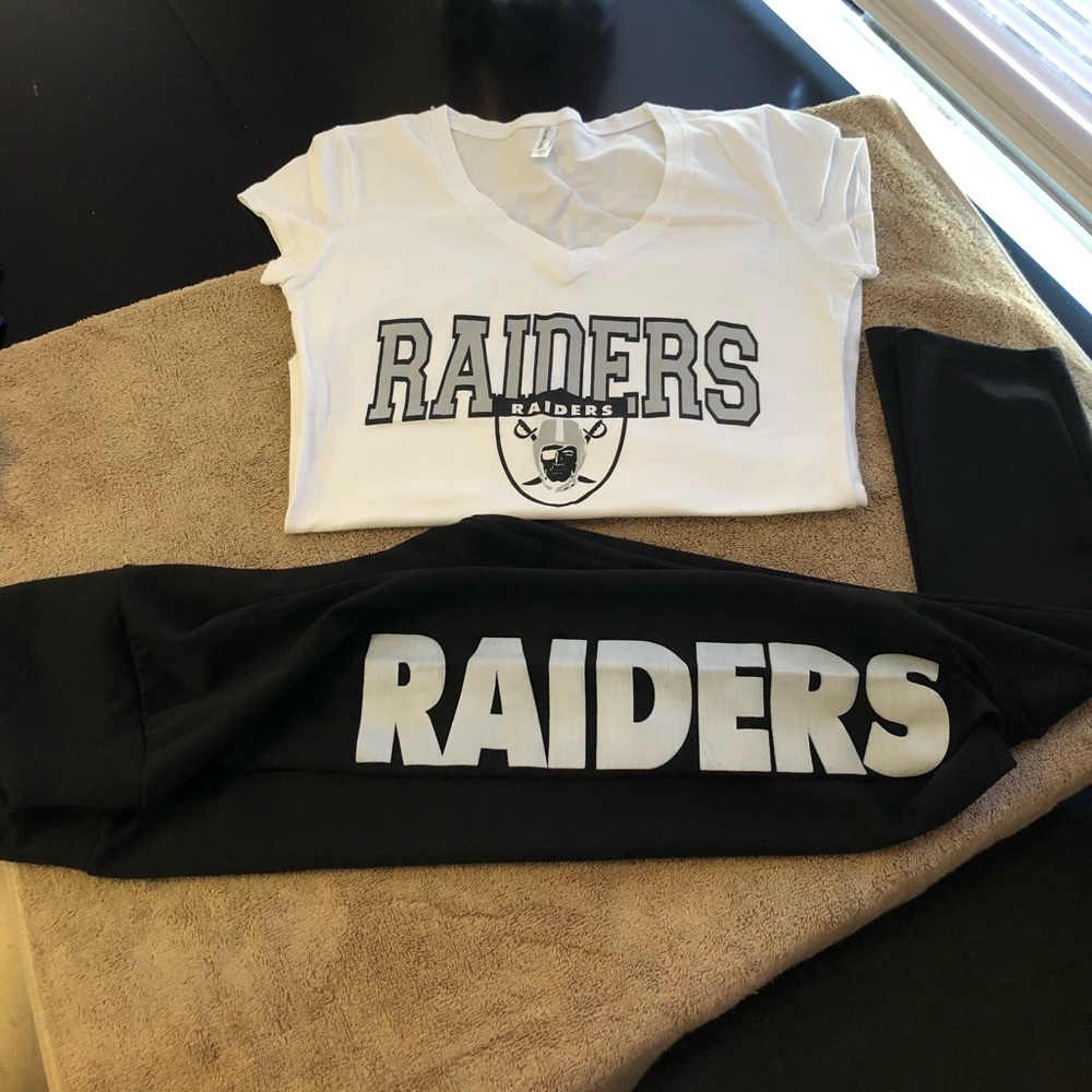 S-2X 🚨 RAIDERS Legging & Shirt Set NWT